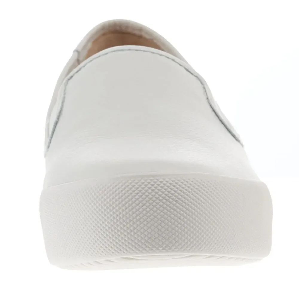New Frye Mia White Tumbled Leather Slip on Shoe Sneaker Size 10 - Picture 3 of 7